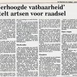 Krantenartikel vatbaarheid